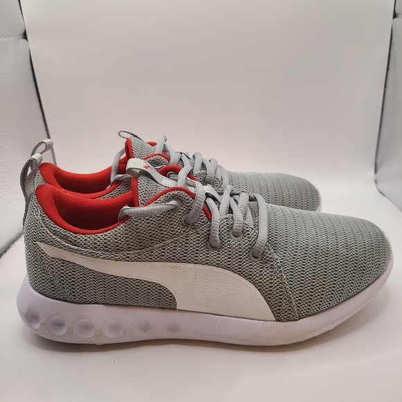 PUMA Carson 2 Gray/Red Sneakers 6Y - Picture 2 of 8